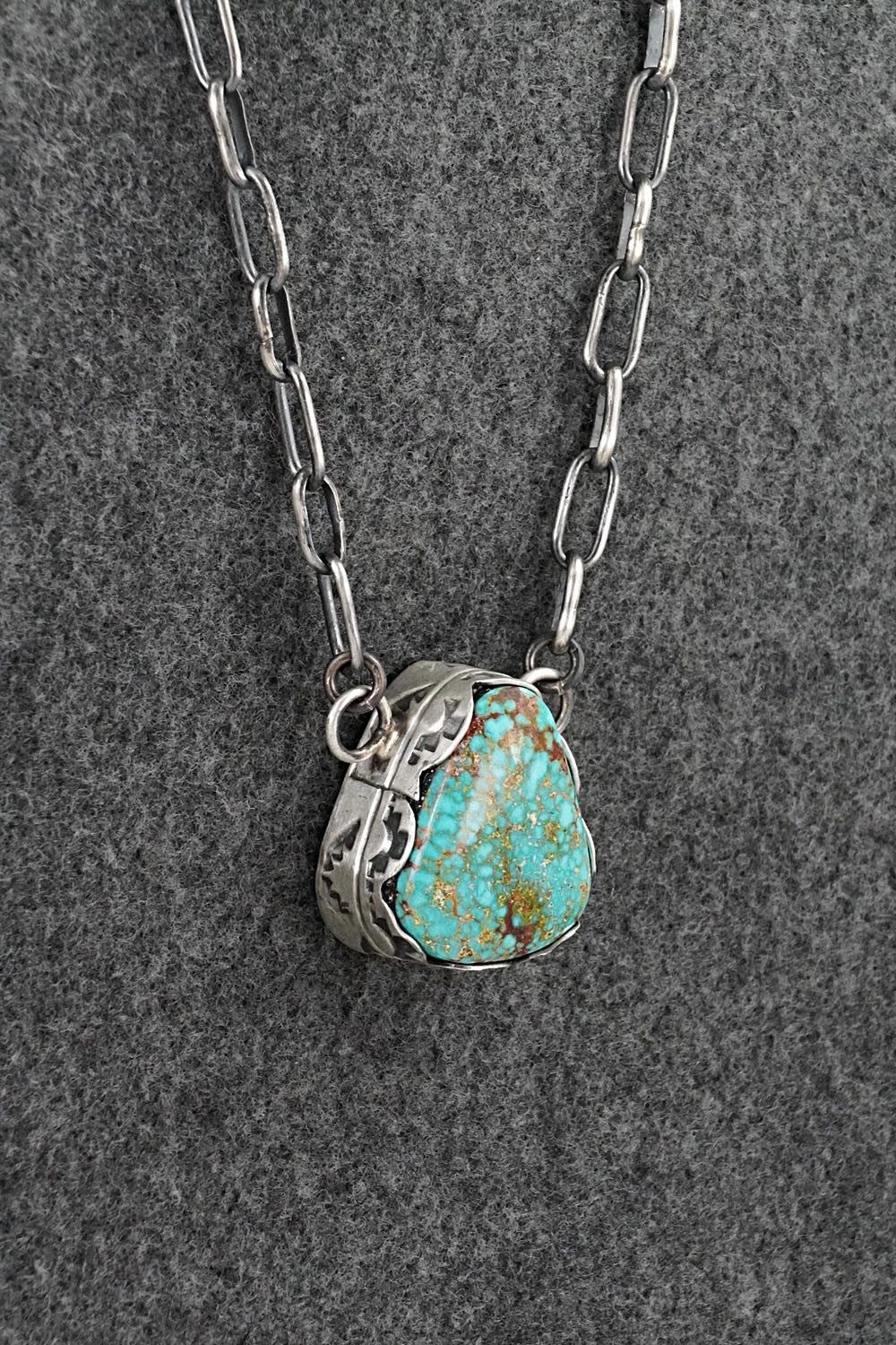 Turquoise & Sterling Silver Necklace - Paul Livingston
