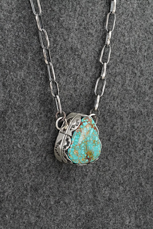 Turquoise & Sterling Silver Necklace - Paul Livingston