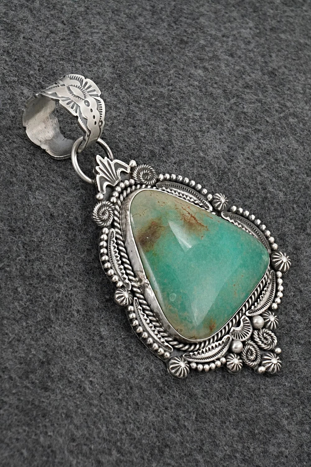Turquoise & Sterling Silver Pendant - Rosita Calladitto