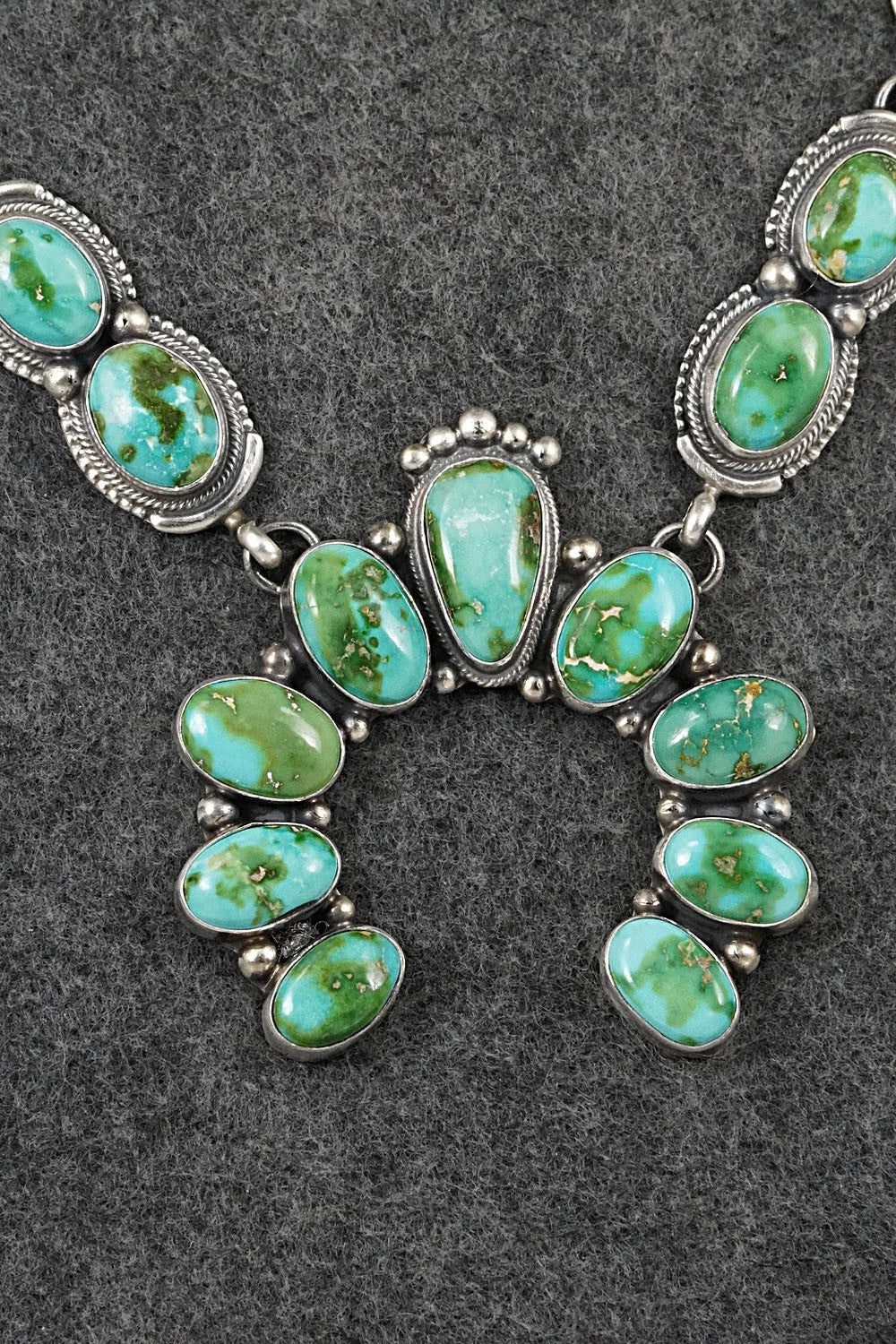 Turquoise & Sterling Silver Squash Blossom Set - Kathleen Livingston