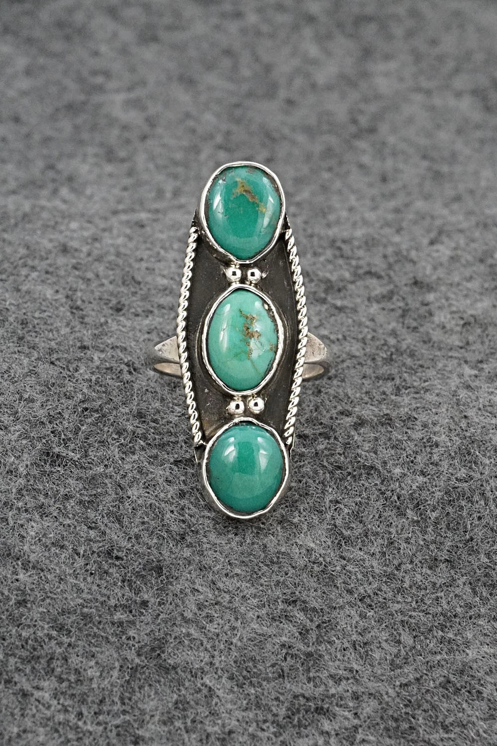 Turquoise & Sterling Silver Ring - Priscilla Reeder - Size 8