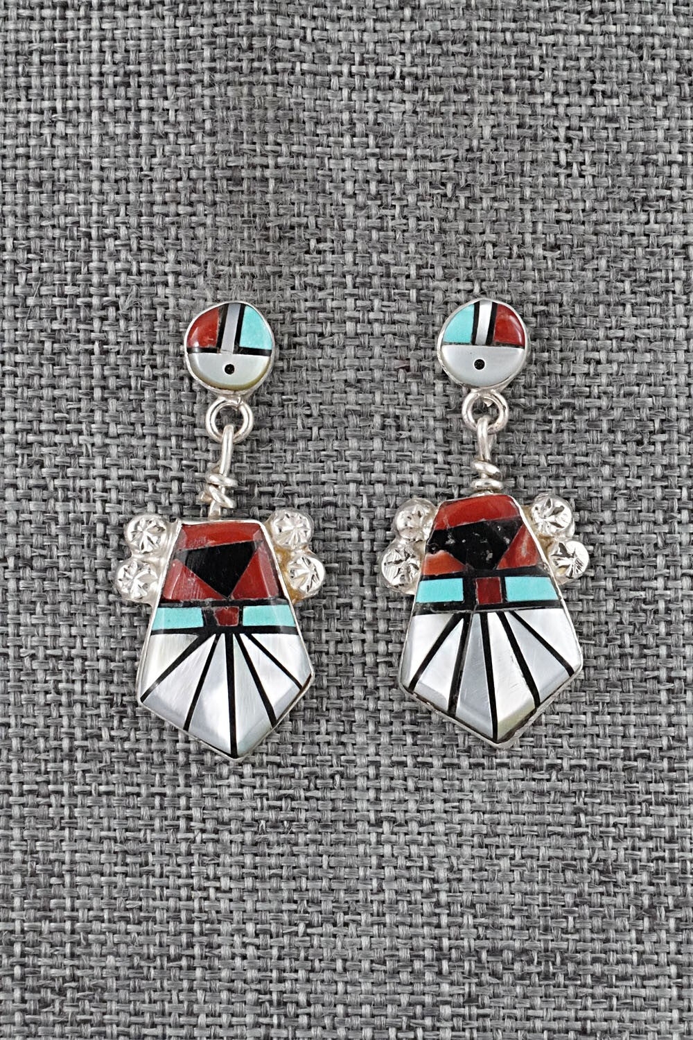 Multi-Stone Inlay & Sterling Silver Earrings - Ola Eriacho