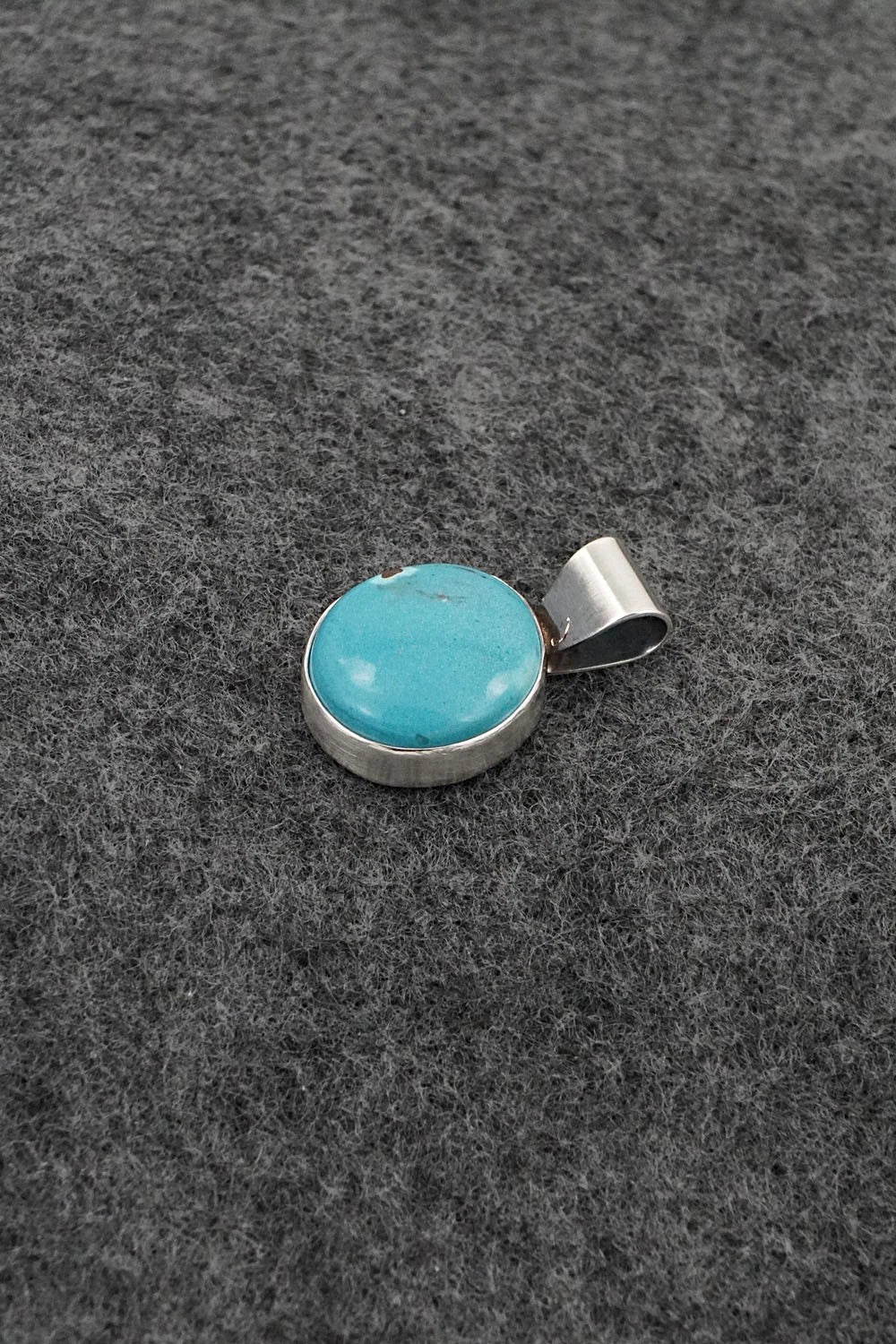 Turquoise & Sterling Silver Pendant - Eugene Gruber