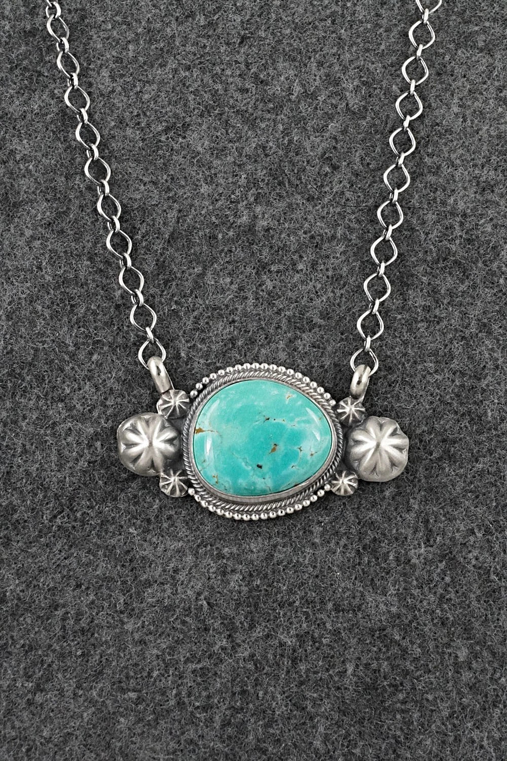 Turquoise & Sterling Silver Necklace - Darrin Livingston