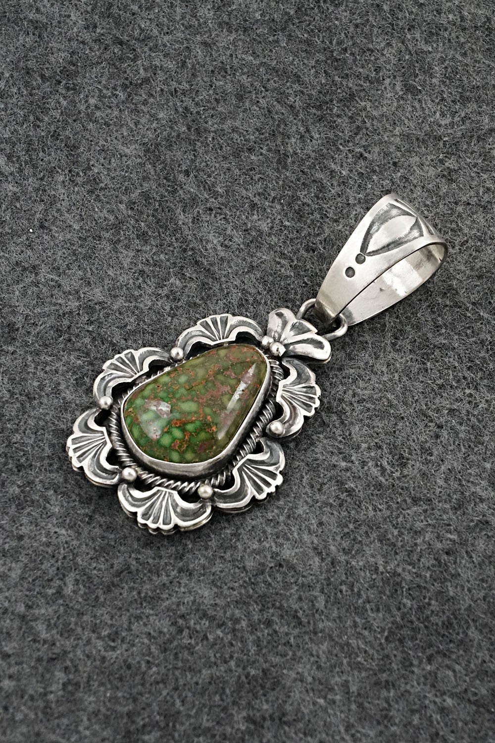 Turquoise & Sterling Silver Pendant - Mark Yazzie