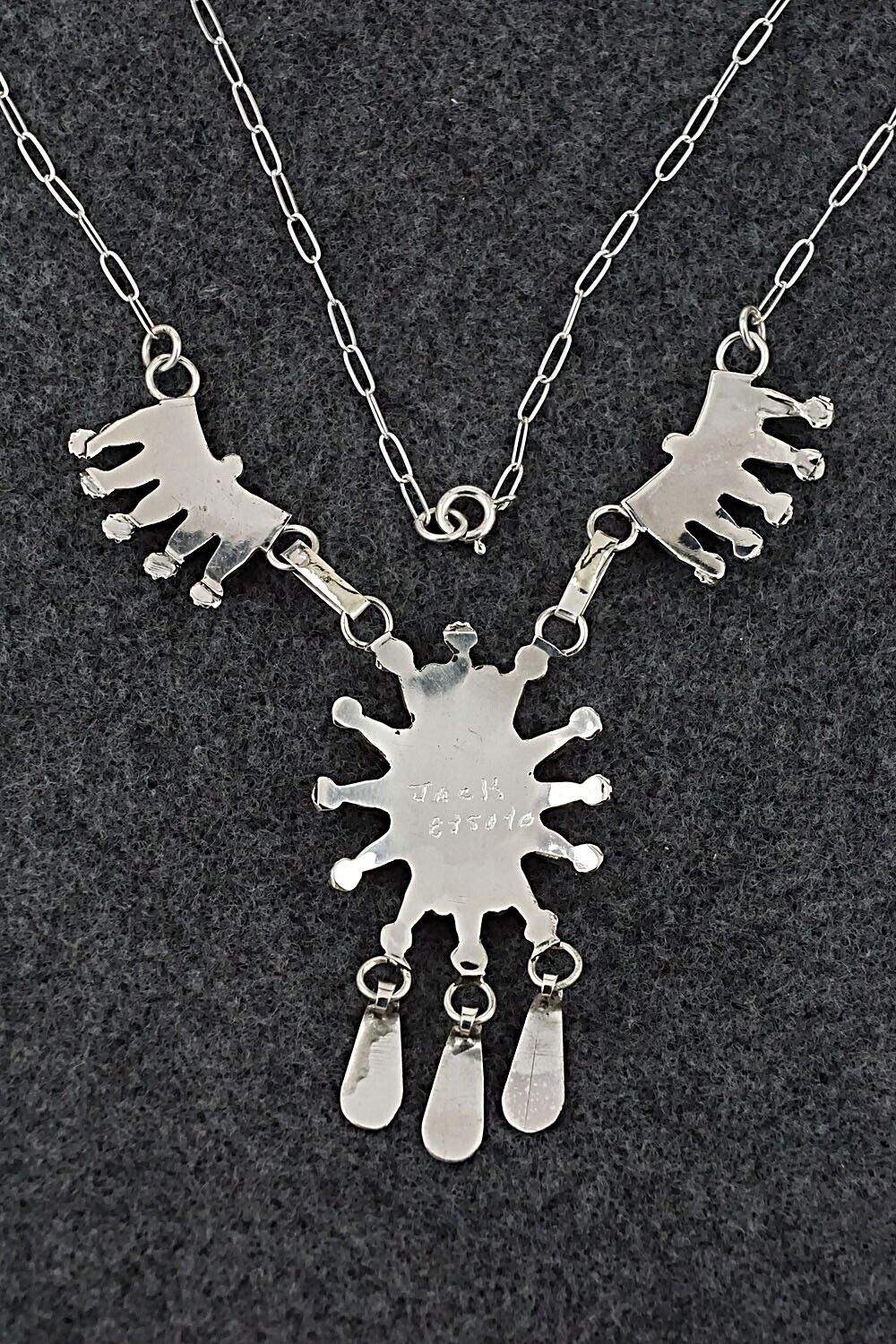 Turquoise & Sterling Silver Necklace - Jack Etsate