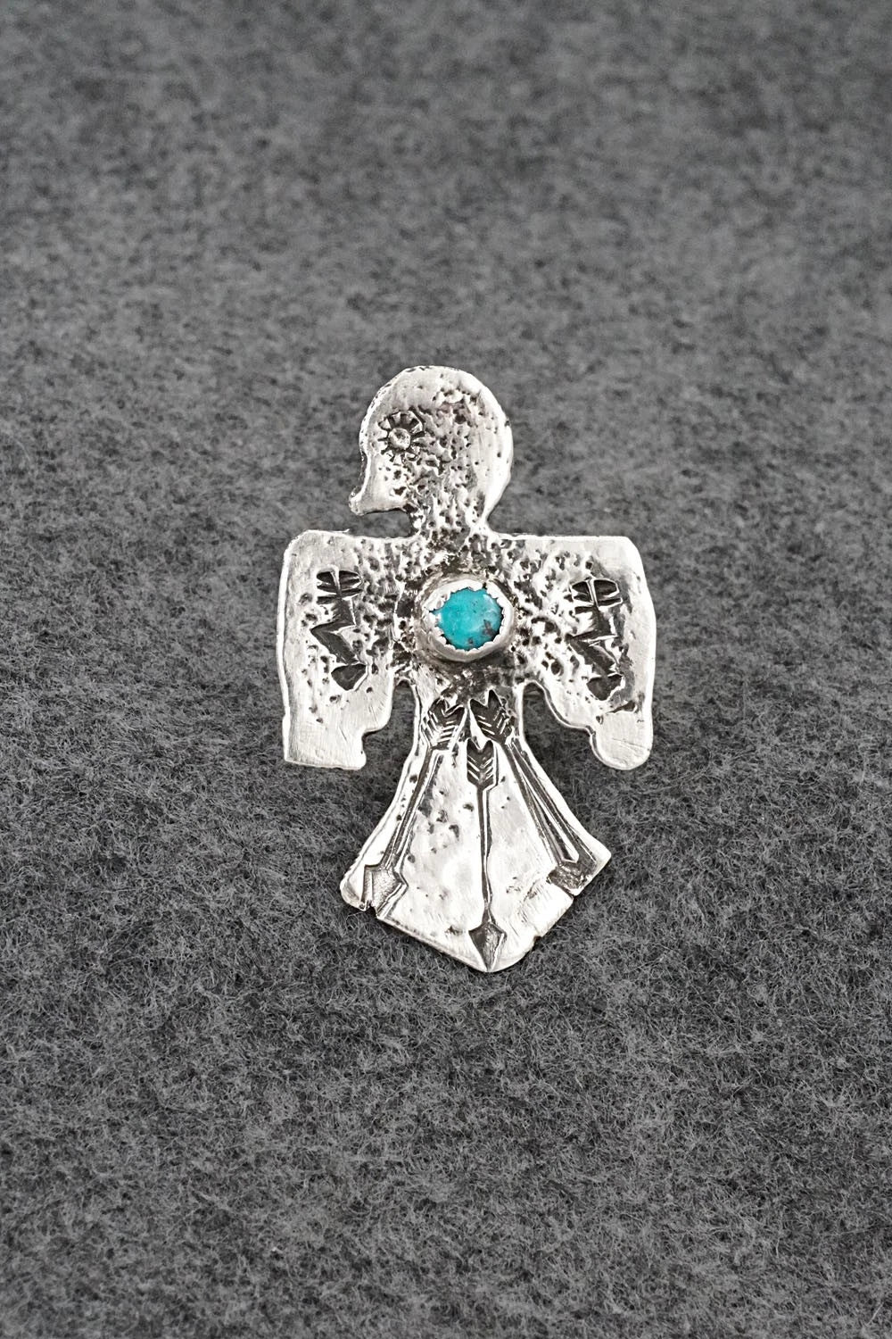 Turquoise & Sterling Silver Ring - Delbert Arviso - Size 7.5