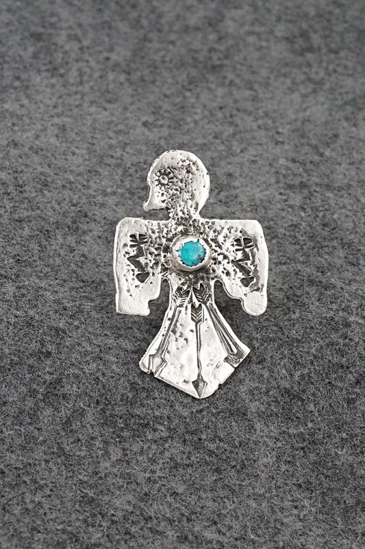 Turquoise & Sterling Silver Ring - Delbert Arviso - Size 7.5