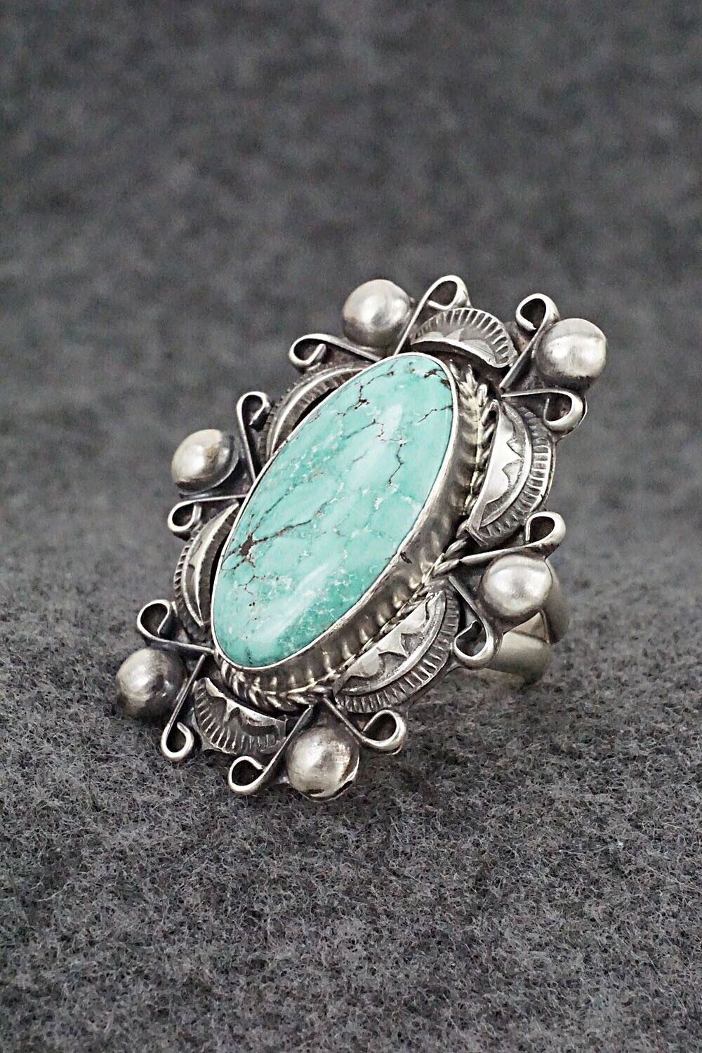 Turquoise & Sterling Silver Ring - Wilson Dawes - Size 7