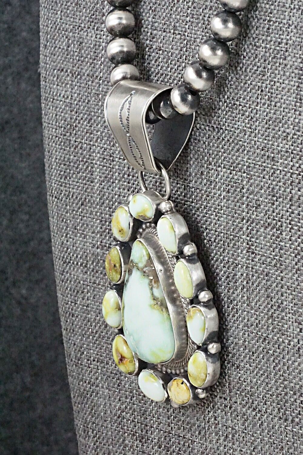 Turquoise & Sterling Silver Necklace - Tom Lewis