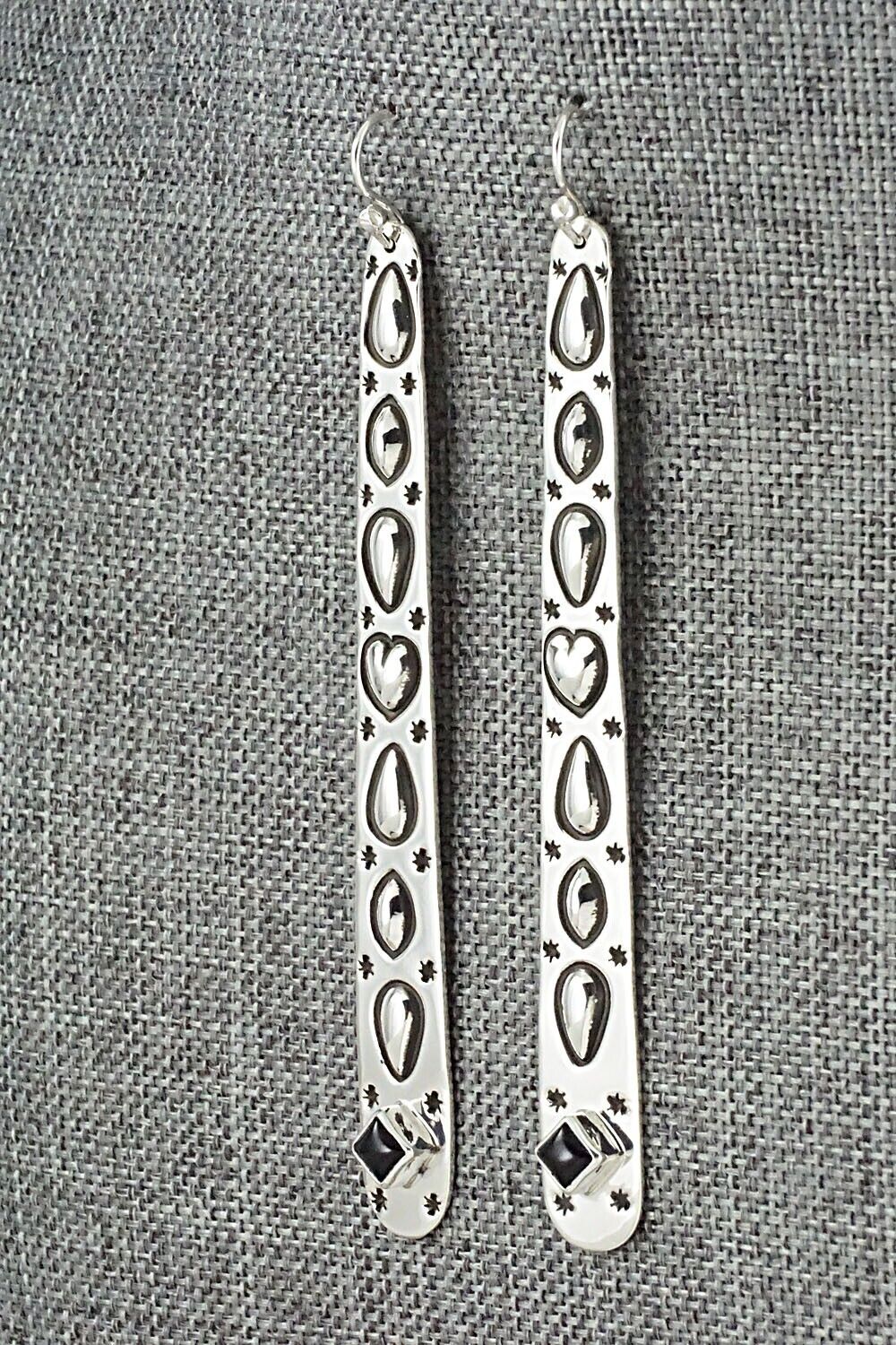 Onyx & Sterling Silver Earrings - Kevin Ramone
