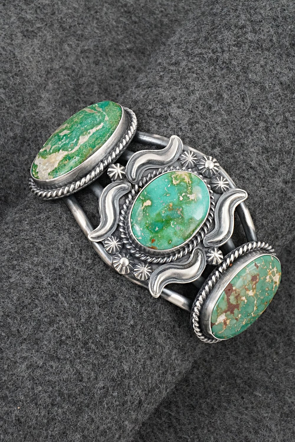 Turquoise & Sterling Silver Bracelet - Raymond Delgarito