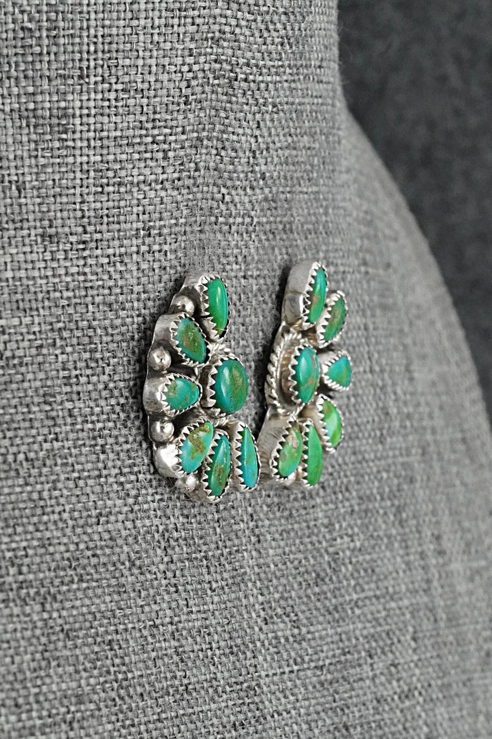 Turquoise & Sterling Silver Earrings - Justina Wilson