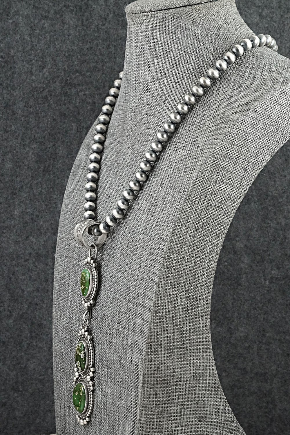 Turquoise & Sterling Silver Necklace - Tom Lewis