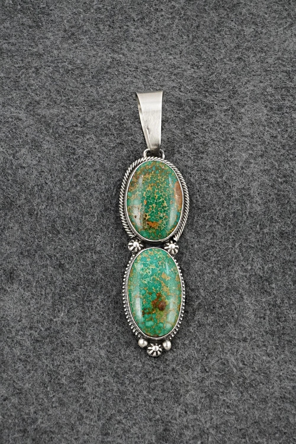 Turquoise & Sterling Silver Pendant - Darrin Livingston