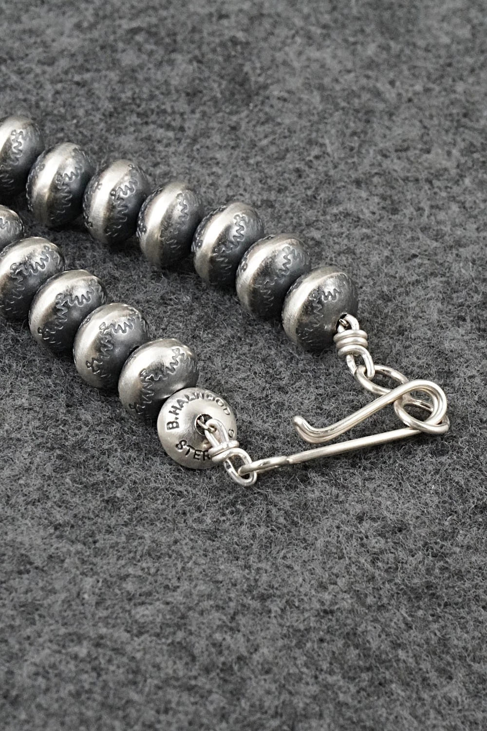 Sterling Silver Navajo Pearl Necklace 24" - Bryannen Halwood