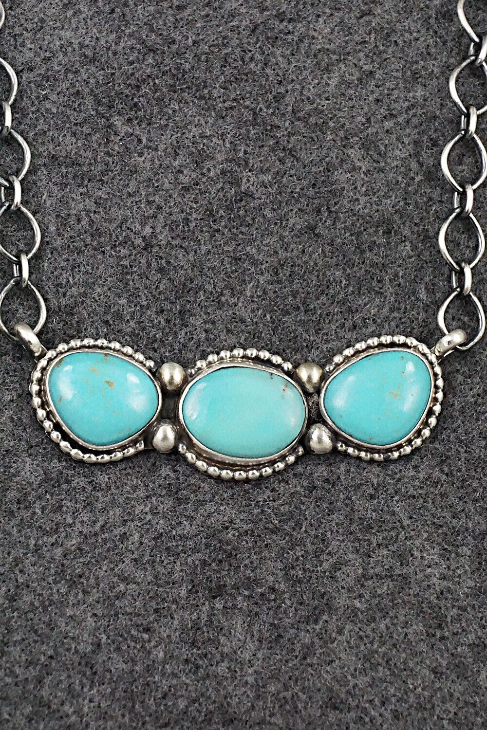 Turquoise & Sterling Silver Necklace - Kathleen Livingston