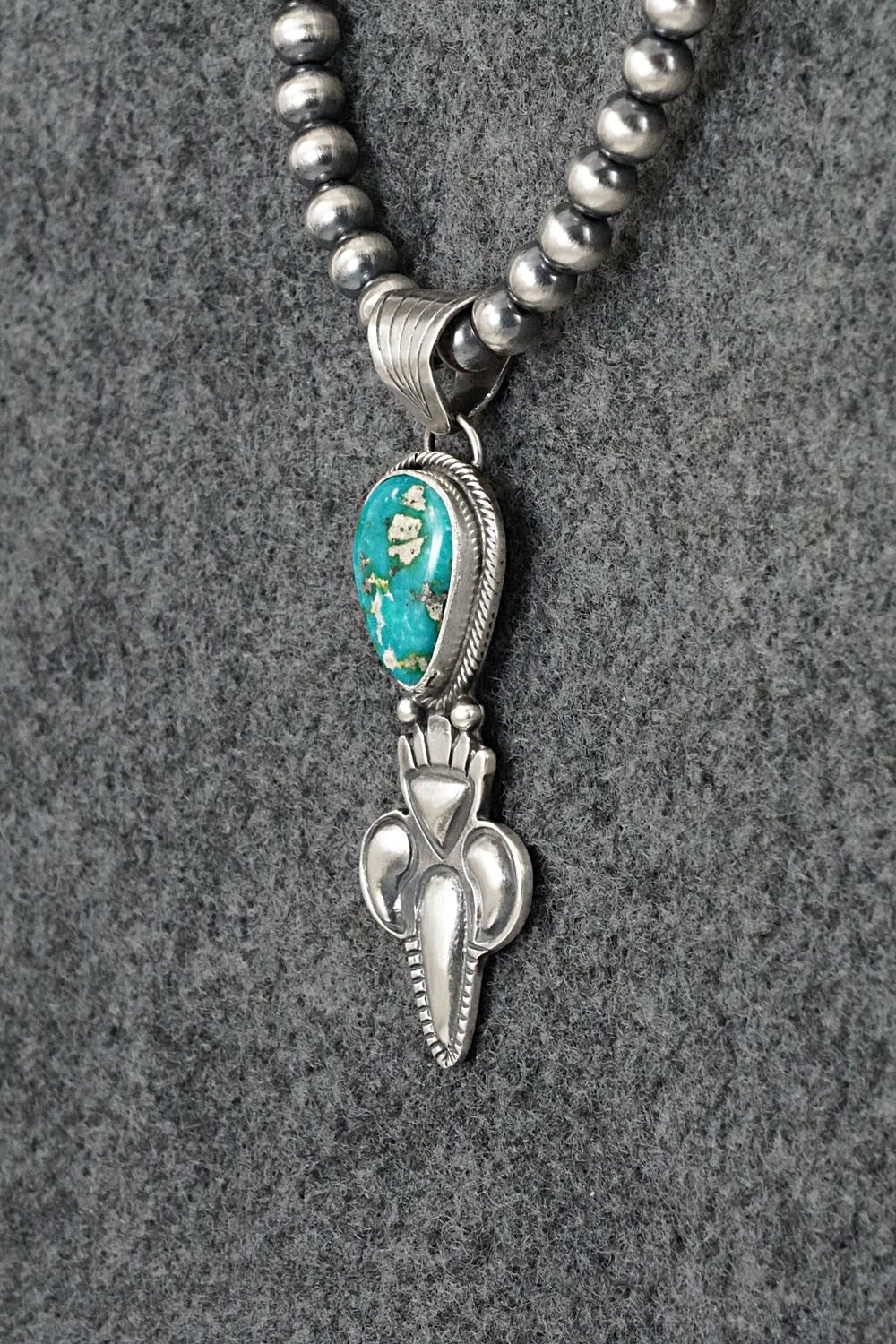 Turquoise & Sterling Silver Necklace - Gary Shorty