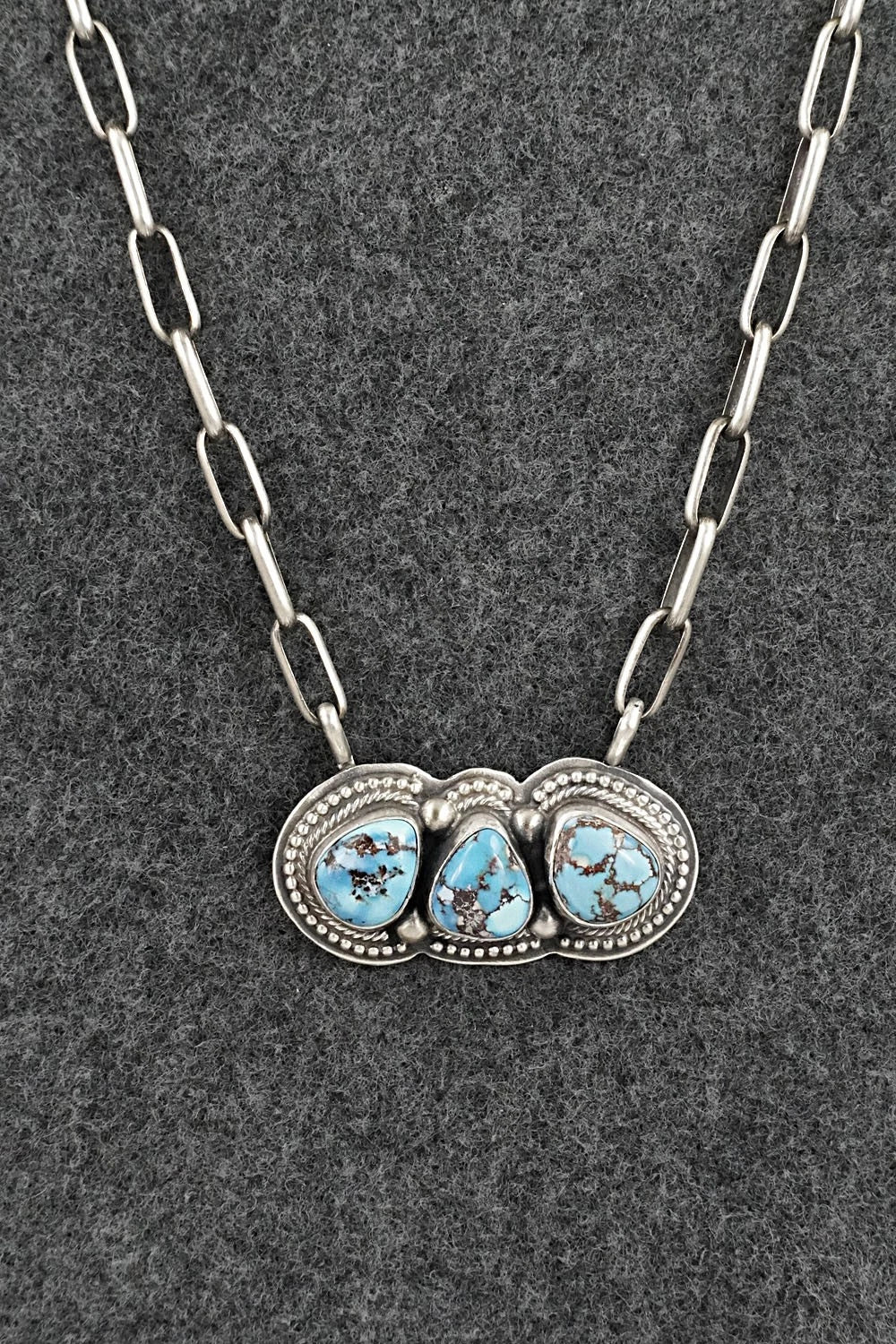 Turquoise & Sterling Silver Necklace - Kathleen Livingston