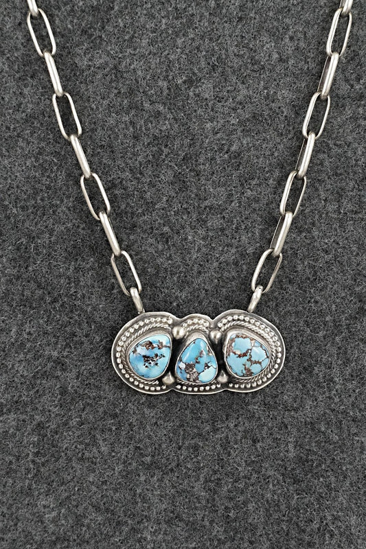 Turquoise & Sterling Silver Necklace - Kathleen Livingston