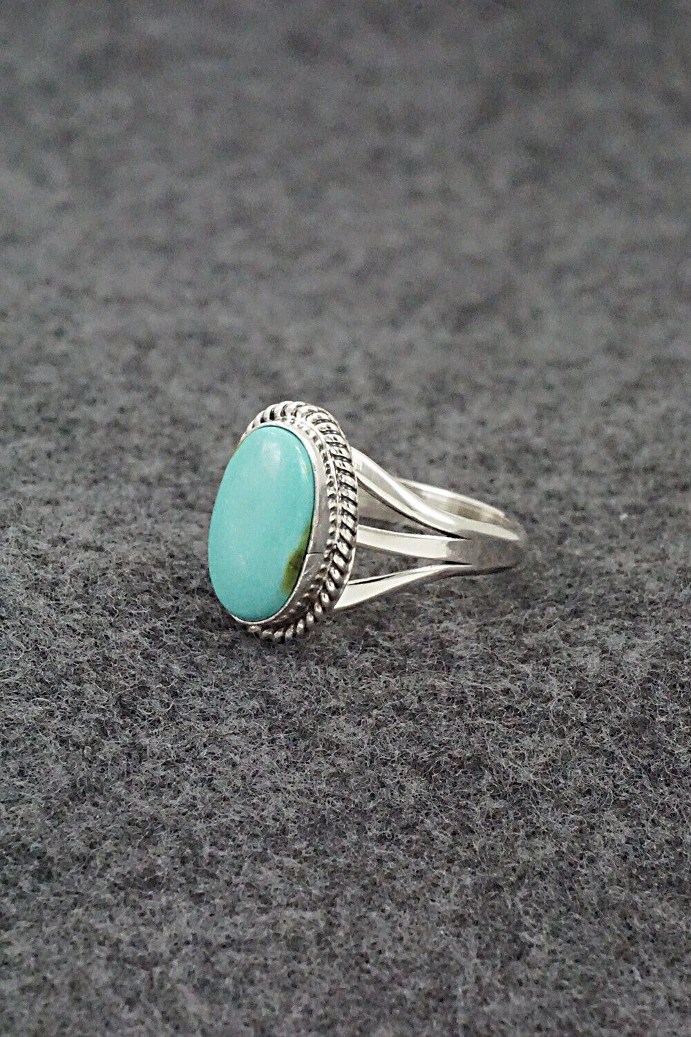 Turquoise & Sterling Silver Ring - Alice Rose Saunders - Size 7.75