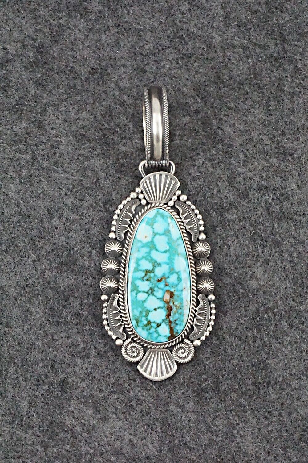 Turquoise & Sterling Silver Pendant - Michael Calladitto