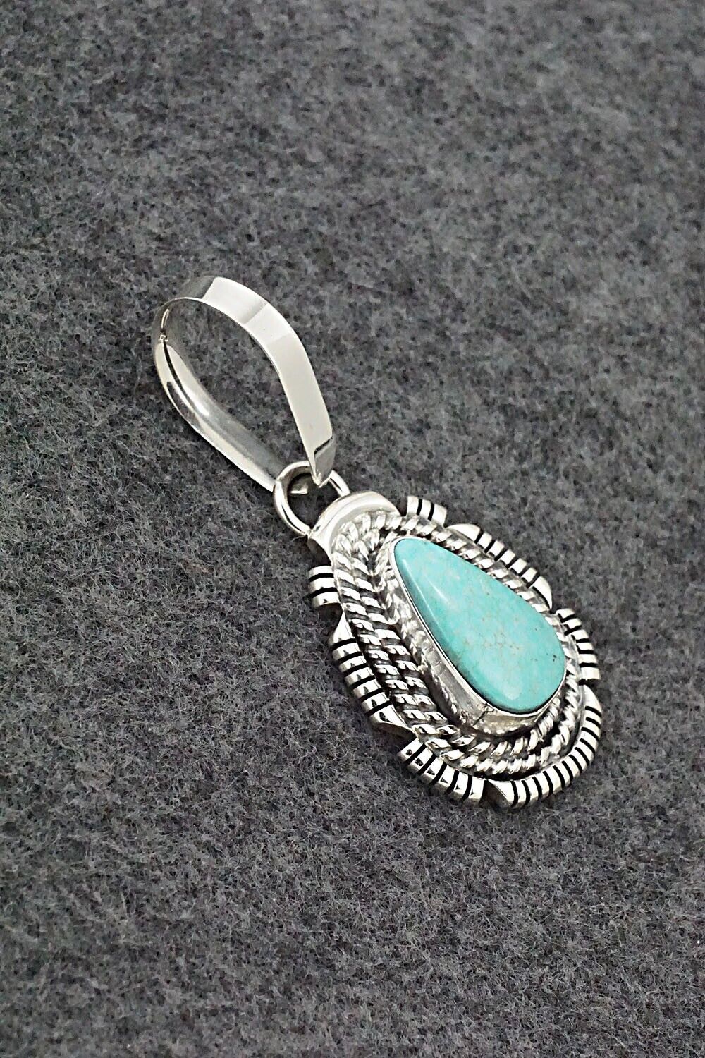 Turquoise & Sterling Silver Pendant - Randy Billy