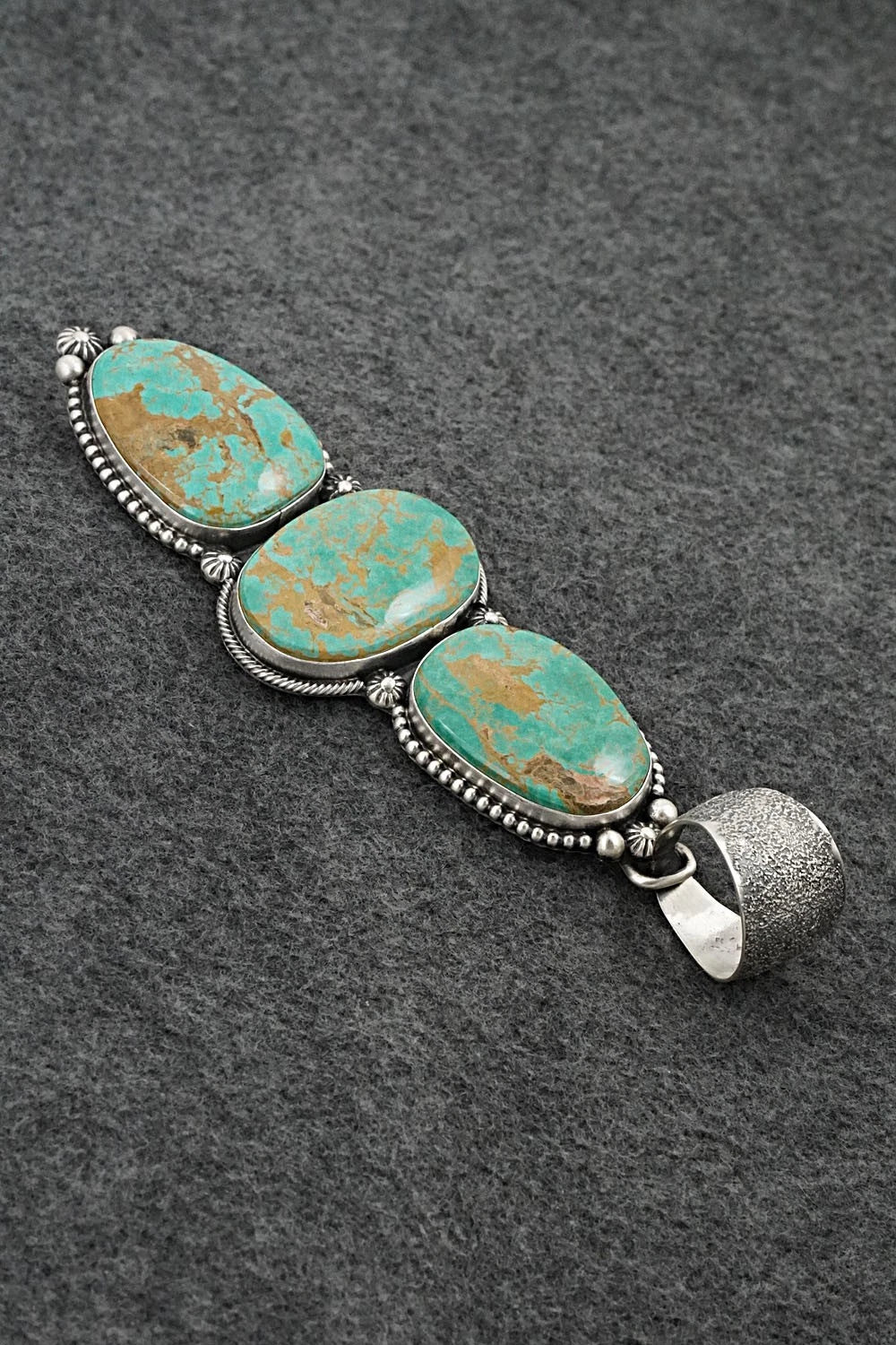 Turquoise & Sterling Silver Pendant - Darrin Livingston