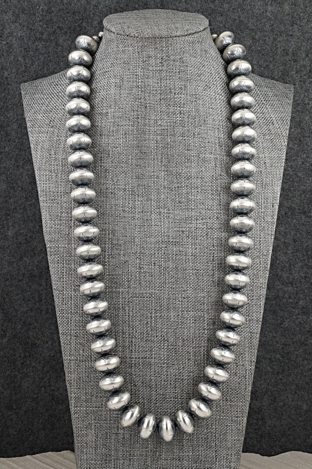 Sterling Silver Navajo Pearl Necklace 24" - Bryannen Halwood