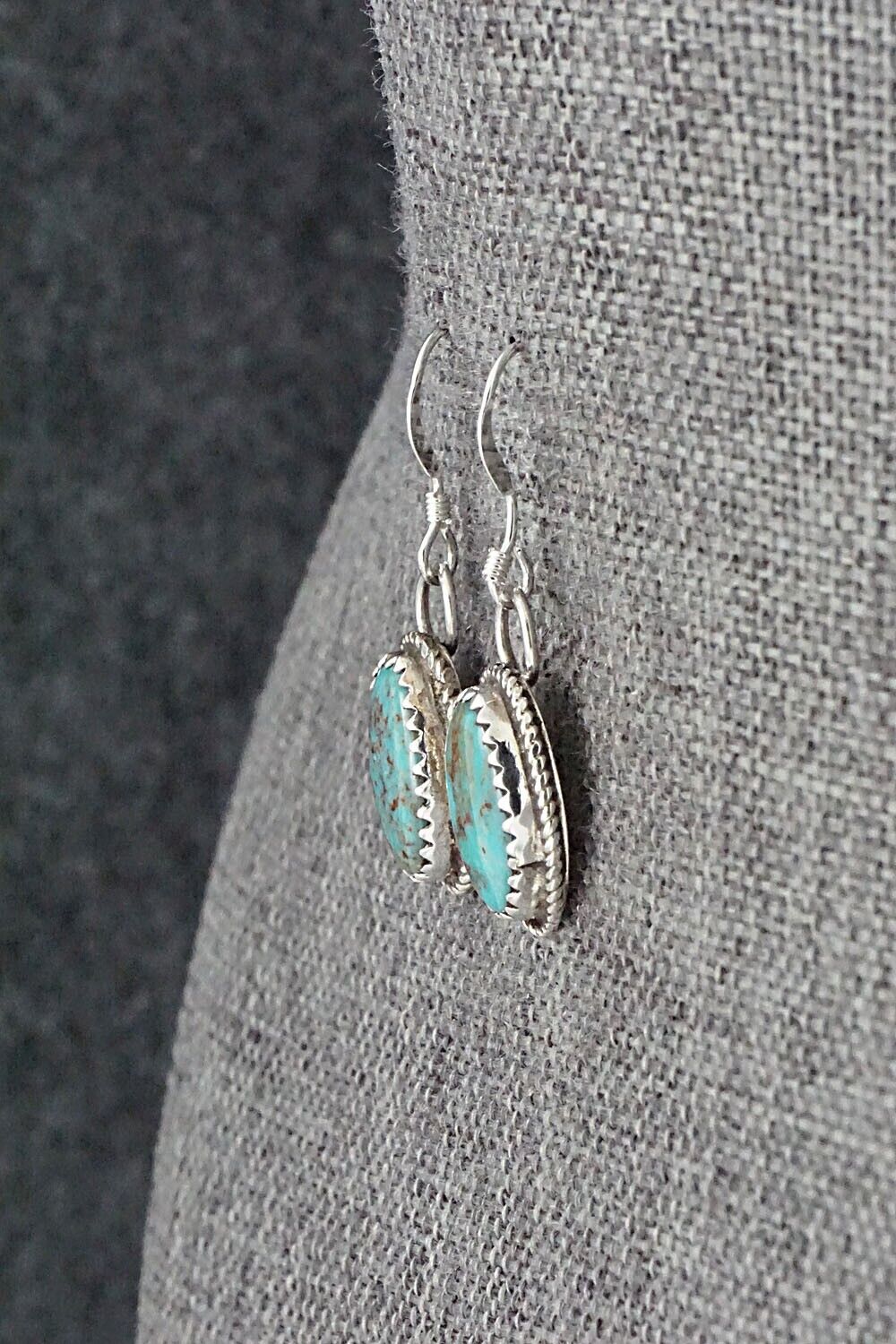 Turquoise & Sterling Silver Earrings - Ernest Hawthorne