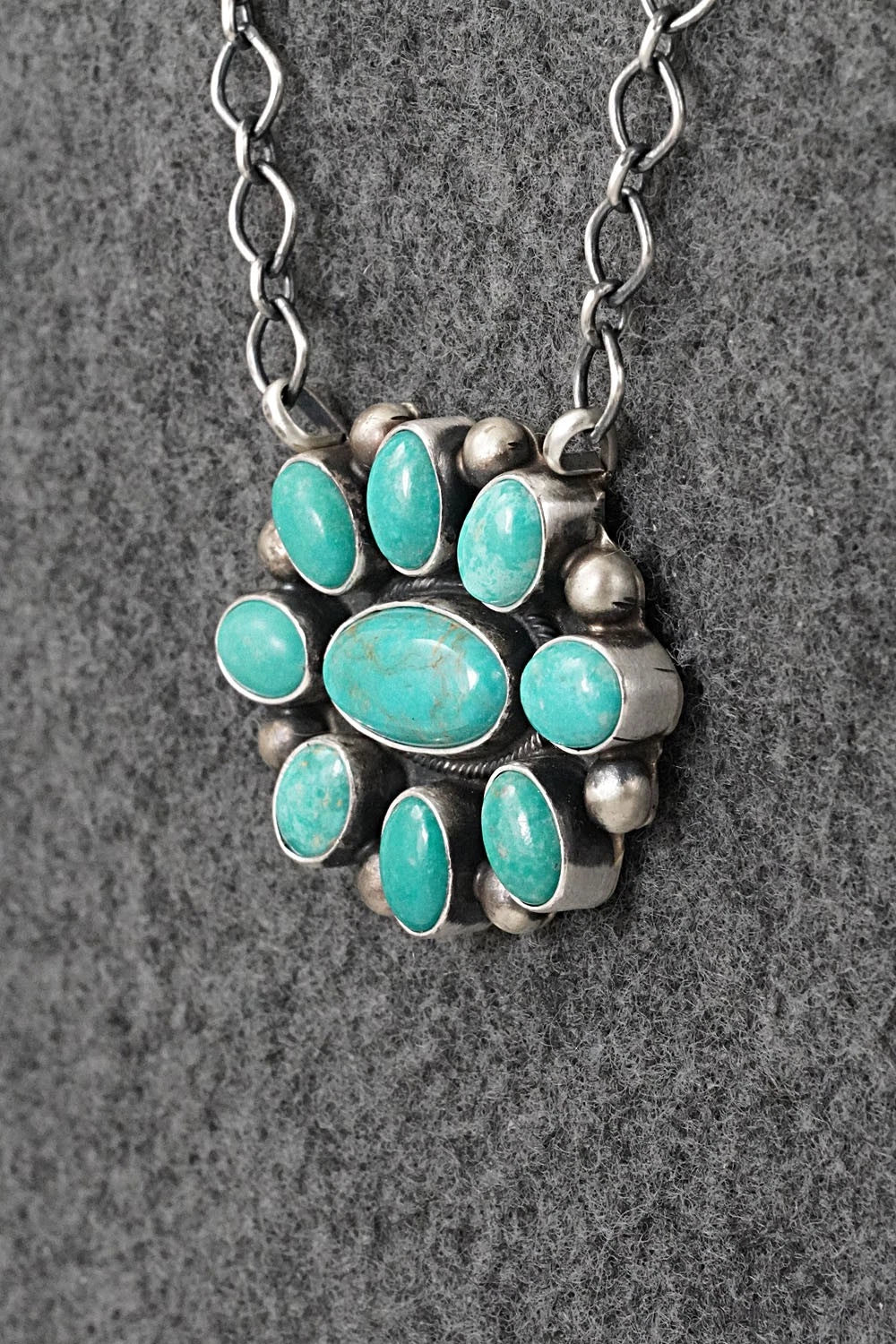 Turquoise & Sterling Silver Necklace - Kathleen Livingston