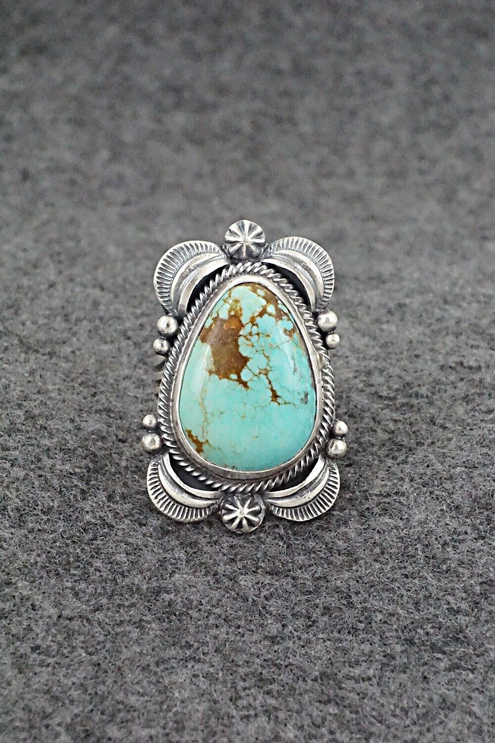 Turquoise & Sterling Silver Ring - Randy Boyd - Size 8.5