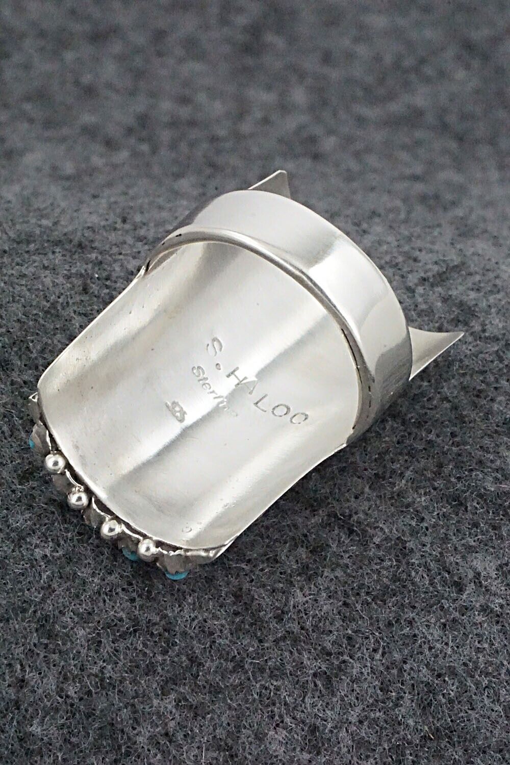 Turquoise & Sterling Silver Ring - Stephen Haloo - Size 9