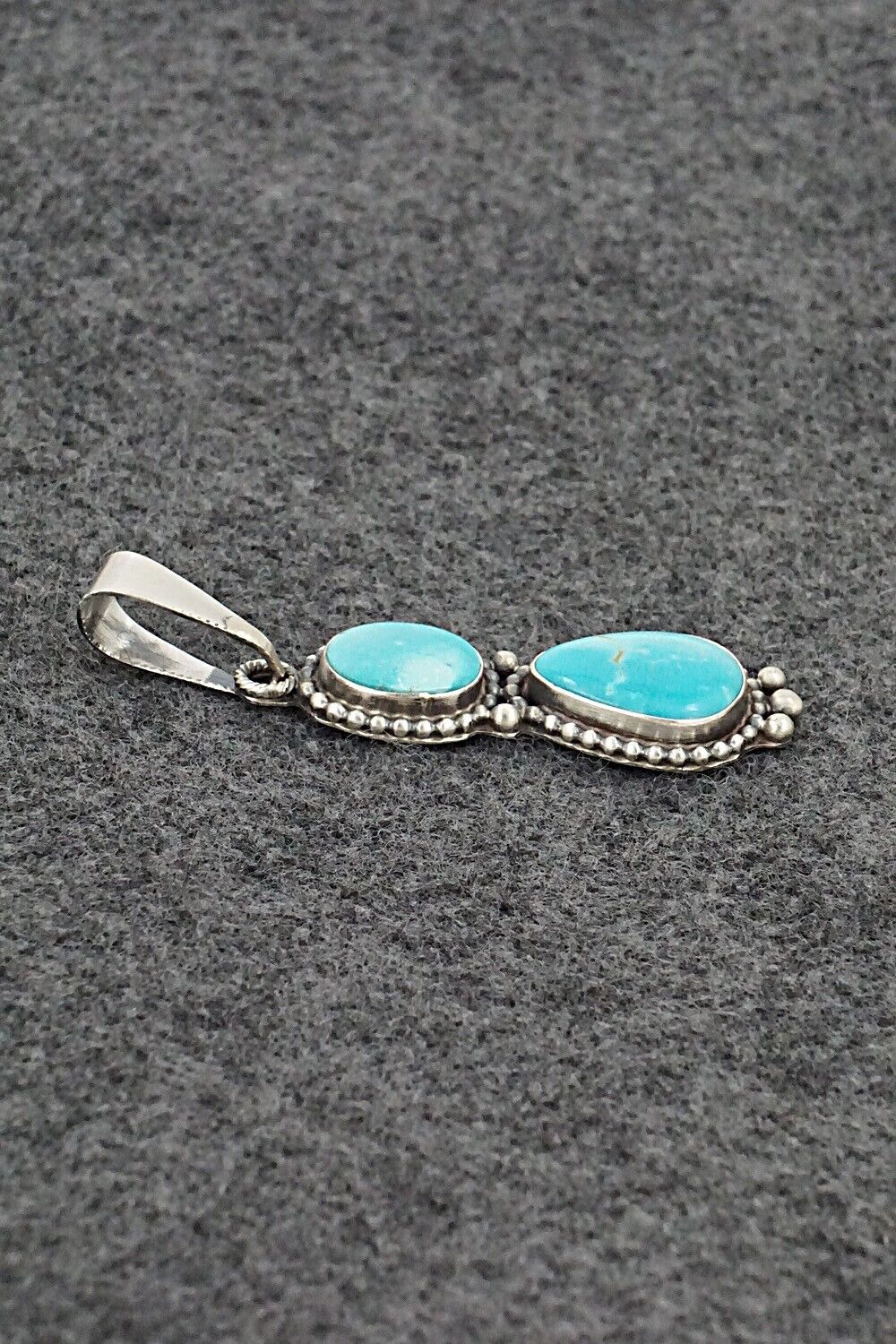 Turquoise & Sterling Silver Pendant - Jimmy Garcia