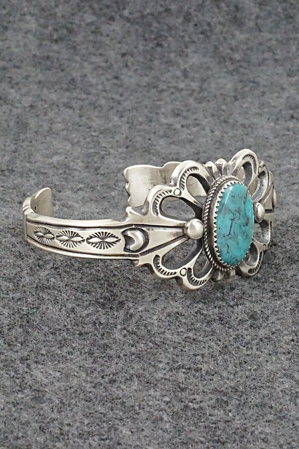 Turquoise & Sterling Silver Bracelet - Valerie Cayatineto