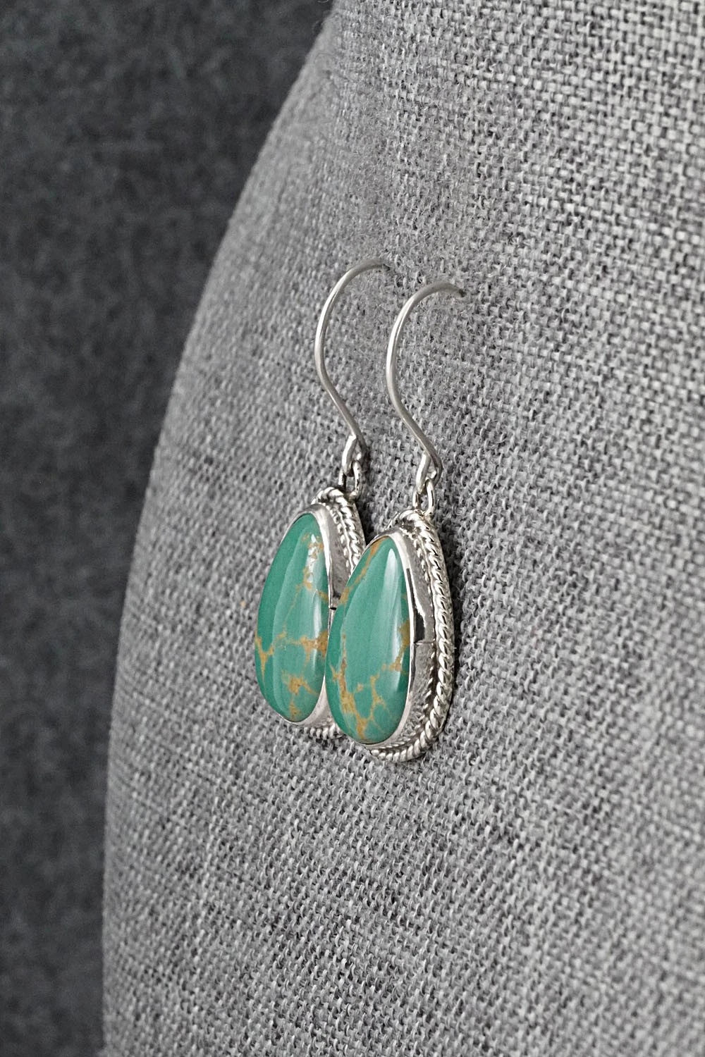Turquoise & Sterling Silver Earrings - Eugene Gruber