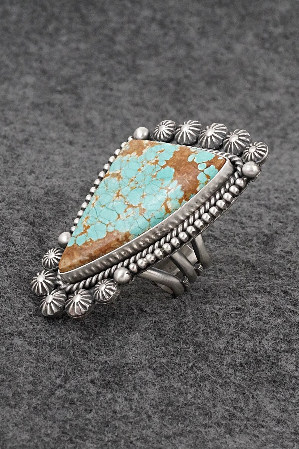 Turquoise & Sterling Silver Ring - Michael Calladitto - Size 8