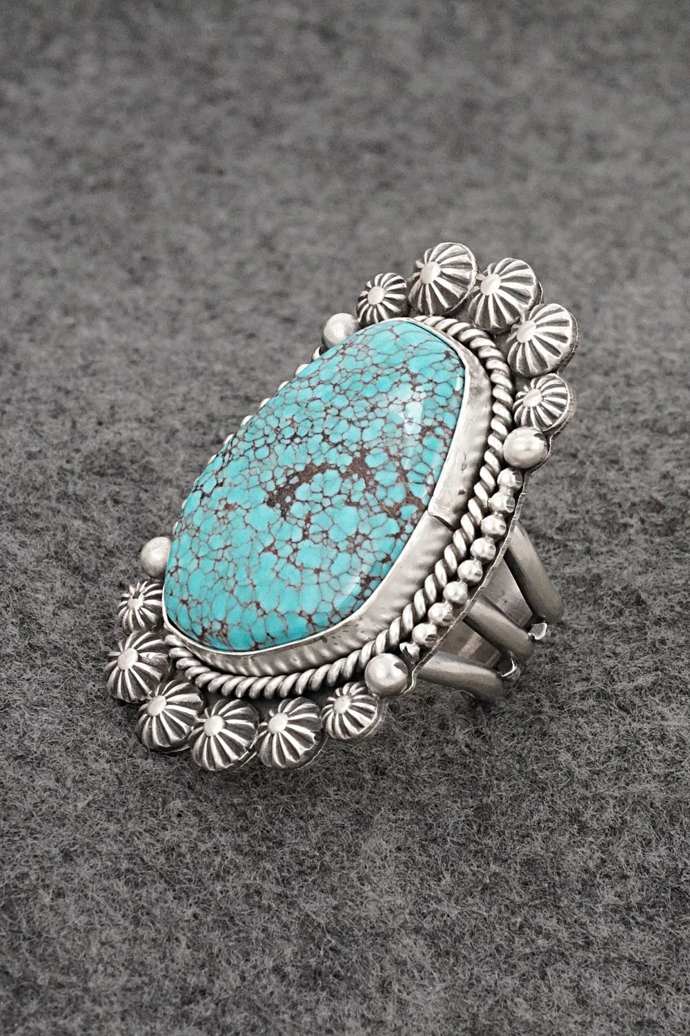 Turquoise & Sterling Silver Ring - Rosita Calladitto - Size 9