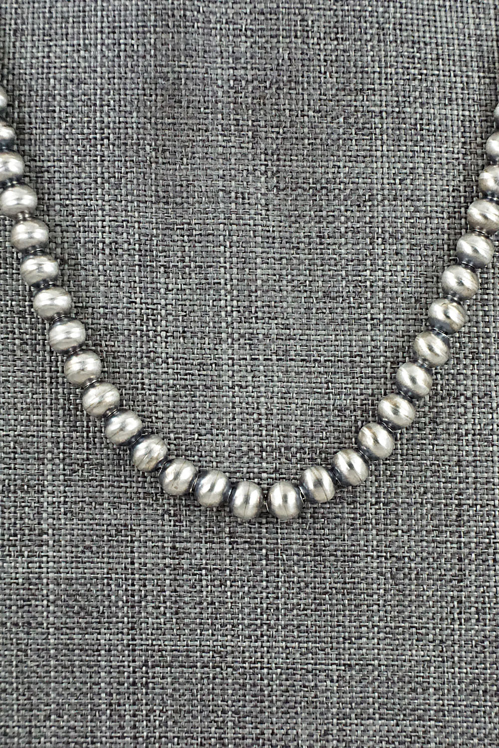 Dorinda Mariano Sterling Silver Navajo Pearl Necklace 15"