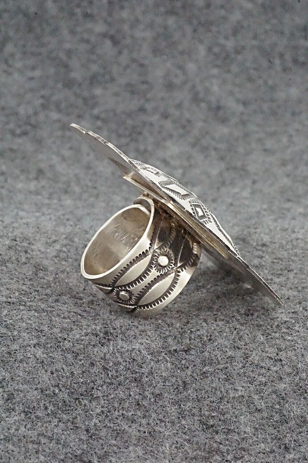 Sterling Silver Ring - Leander Tahe - Size 8 Adj.