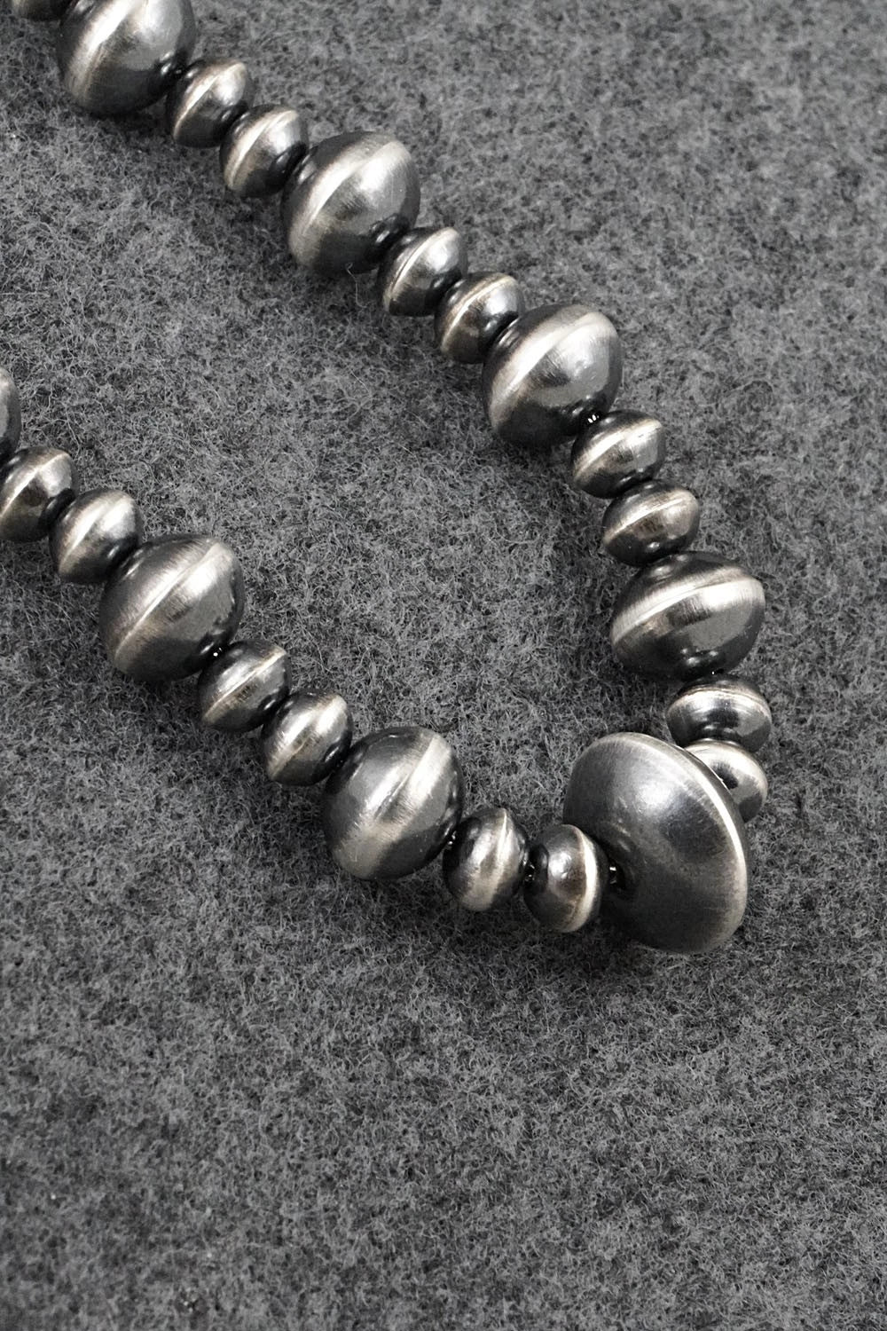 Sterling Silver Navajo Pearl Necklace 20" - Crystal Haley