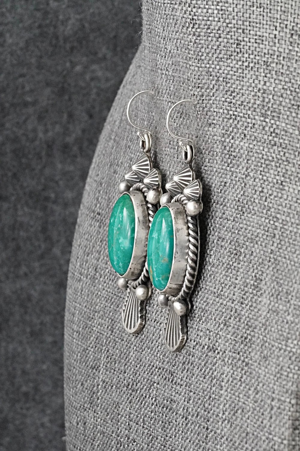 Turquoise & Sterling Silver Earrings - Michael Calladitto