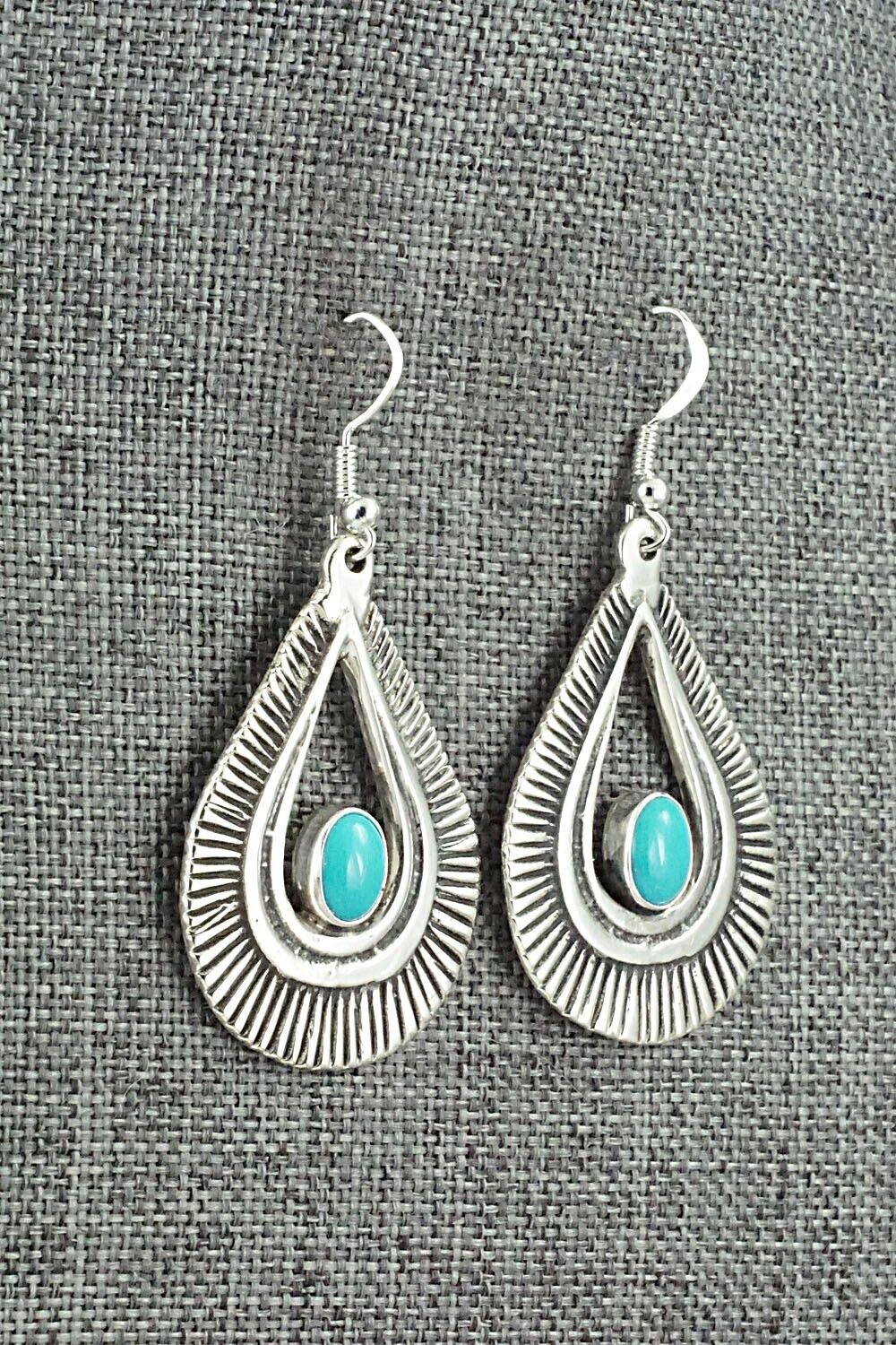 Turquoise and Sterling Silver Earrings - Veronica Kee