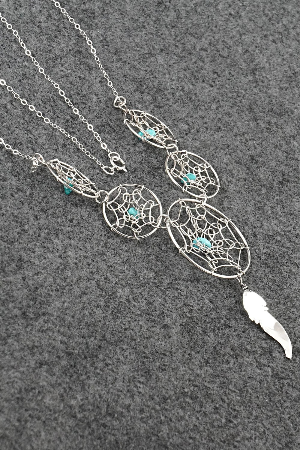 Turquoise & Sterling Silver Necklace - Lorenzo Arviso