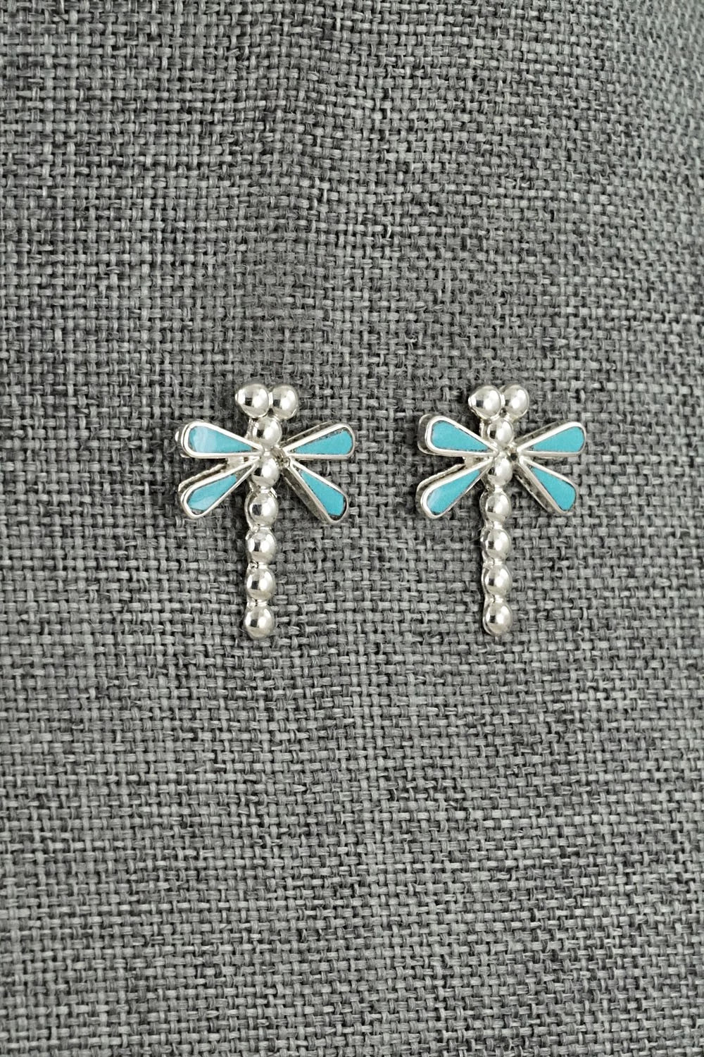 Turquoise & Sterling Silver Earrings - Emma Edaakie