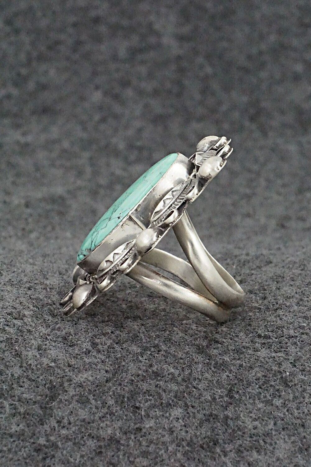 Turquoise & Sterling Silver Ring - Wilson Dawes - Size 9