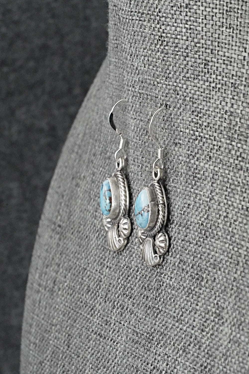 Turquoise & Sterling Silver Earrings - Verley Betone