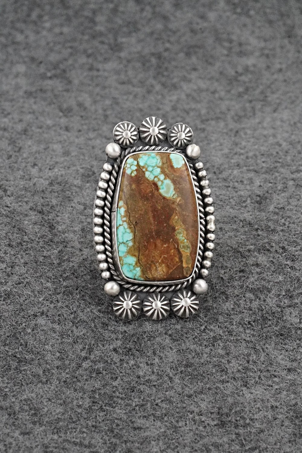 Turquoise & Sterling Silver Ring - Michael Calladitto - Size 7.5
