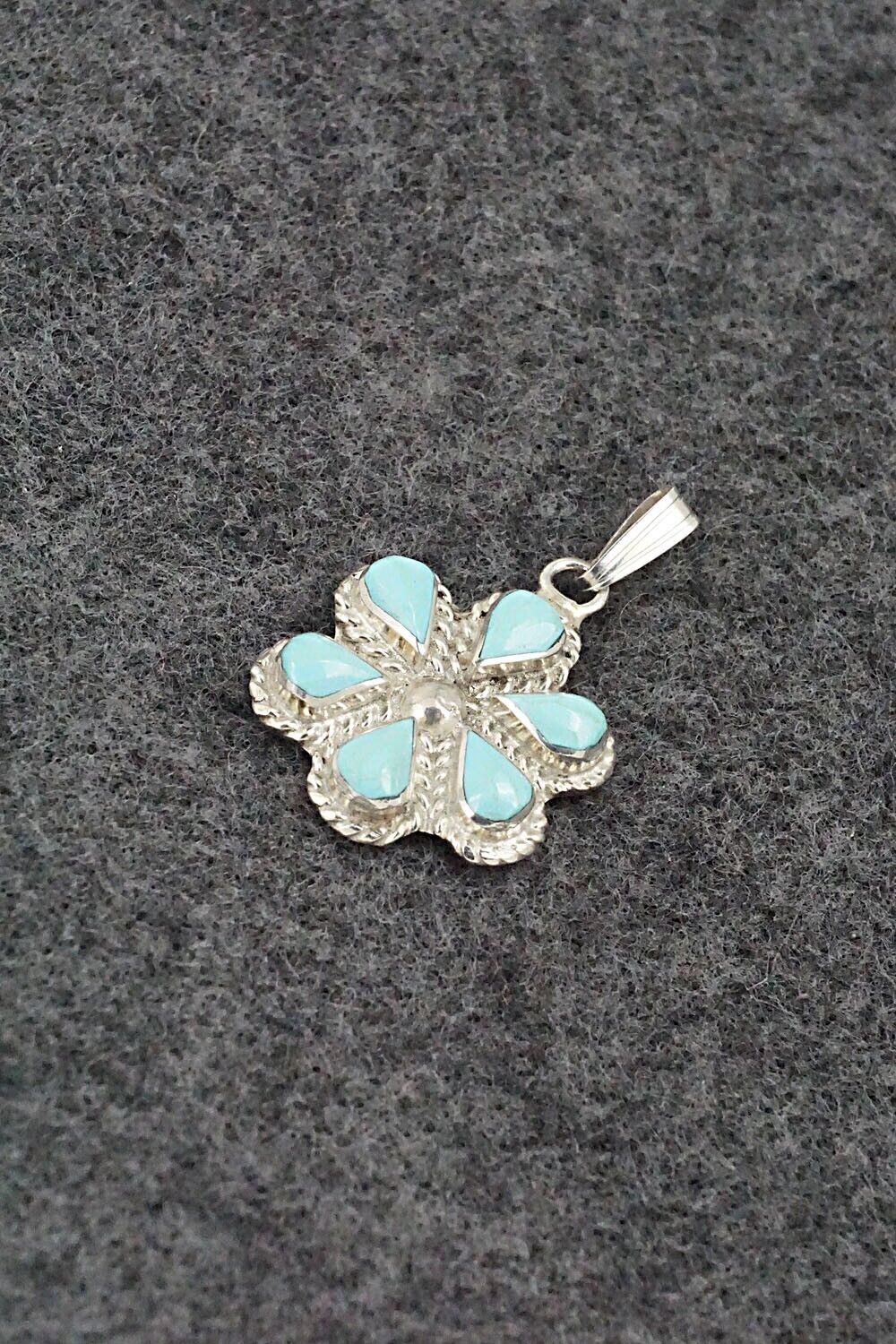 Turquoise & Sterling Silver Pendant - Gina Dosedo