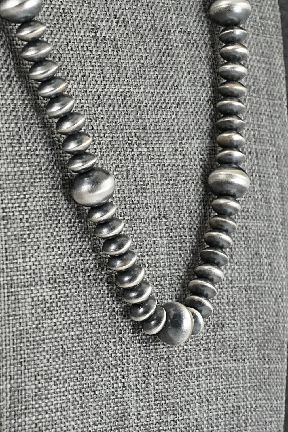 Sterling Silver Navajo Pearl Necklace 22" - Crystal Haley